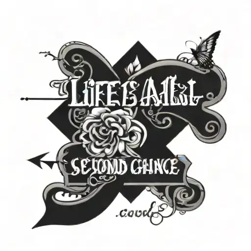 Life is all about second chance always hustle and move on  tattoo design idea