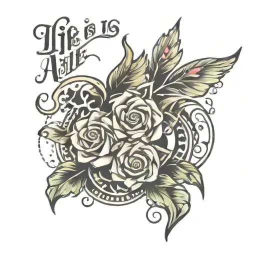 Life is all about second chance always hustle and move on  tattoo design idea