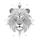 A lion and infinity sign intertwined to symbolize eternal protection and loyalty to your brother tattoo design idea