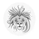 A lion and infinity sign intertwined to symbolize eternal protection and loyalty to your brother tattoo design idea