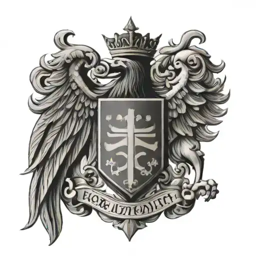 Haitian coat of arms tattoo design idea