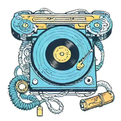 Let's go back to my crib and play some 45s tattoo design idea