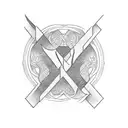 ambigram text tattoo design idea