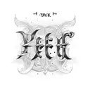 ambigram text tattoo design idea