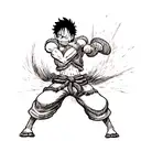 luffy gear 5 tattoo design idea