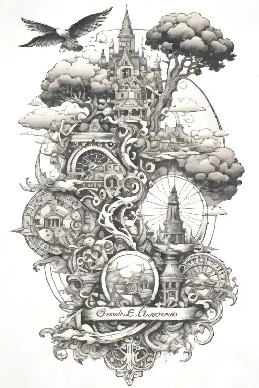 Family, Struggle, Growth, and Travel tattoo design tattoo design idea