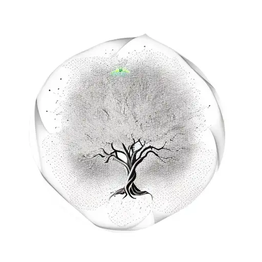 yggdrasil tree symbol tattoo design idea