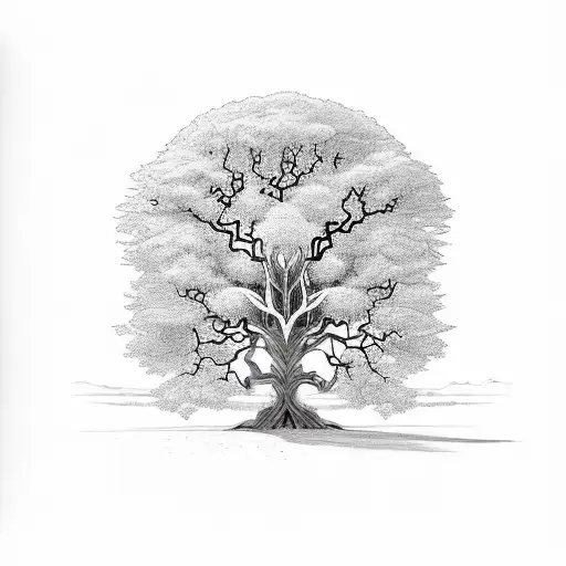 yggdrasil tree tattoo design idea