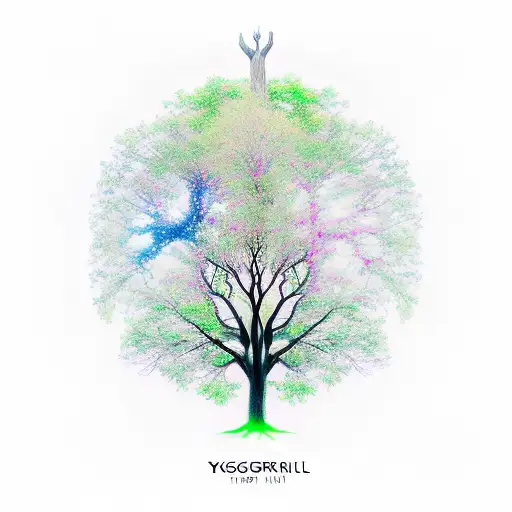 yggdrasil tree tattoo design idea