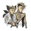 Juice Wrld and xxxtentacion  tattoo design idea