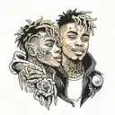Juice Wrld and xxxtentacion  tattoo design idea