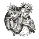 Juice Wrld and xxxtentacion  tattoo design idea