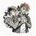 Juice Wrld and xxxtentacion  tattoo design idea