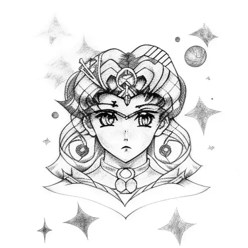 sailor moon tattoo design idea