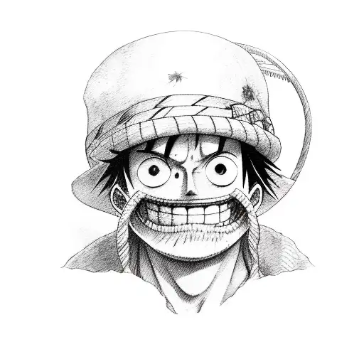 one piece, straw hat tattoo design idea