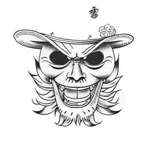 one piece, straw hat tattoo design idea