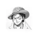 one piece, straw hat tattoo design idea