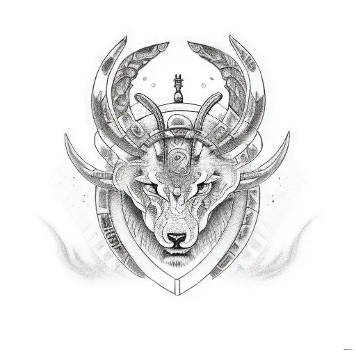Zodiac Virgo warrior  tattoo design idea