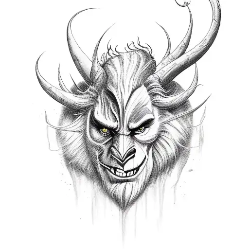 beast slashes from beauty and the beast tattoo design idea