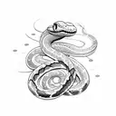 snake face right side up samurai face upside down tattoo design idea