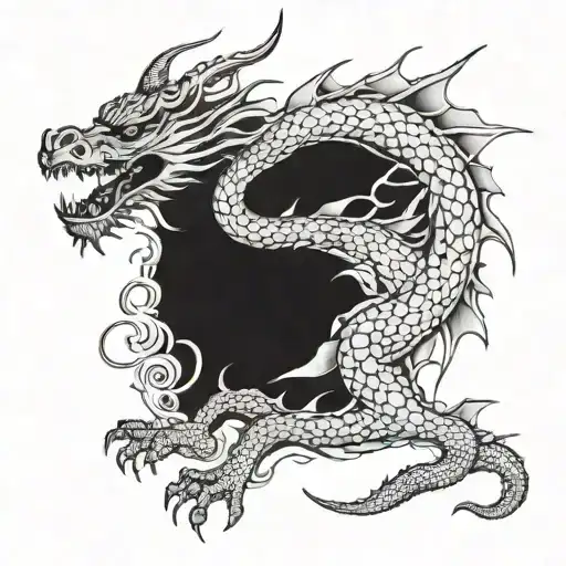 geto suguru getos dragon tattoo design idea