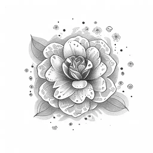 gaelic 5 point flower tattoo design idea