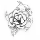 gaelic 5 point flower tattoo design idea