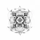 gaelic 5 point flower tattoo design idea