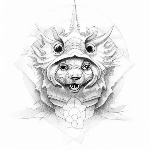 camino hacia un ovillo de lana  tattoo design idea