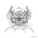 camino hacia un ovillo de lana  tattoo design idea