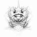 camino hacia un ovillo de lana  tattoo design idea