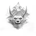 camino hacia un ovillo de lana  tattoo design idea