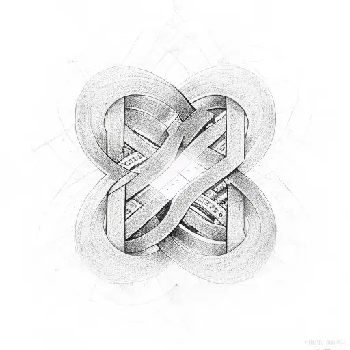 infinity symbol made by using the letters in the name cyrus tattoo design idea