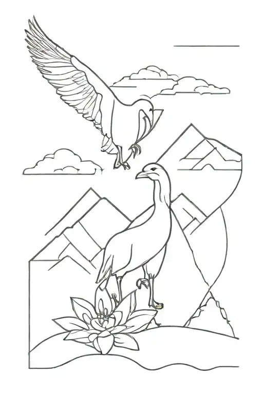minimal style bolivia tattoo design idea