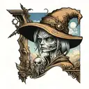 vivi realistic final fantasy landscape tattoo design idea