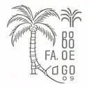 palm tree w area code  tattoo design idea