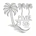 palm tree w area code  tattoo design idea