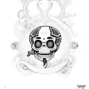 voodoo doll with snakes and voodoo symbols tattoo design idea