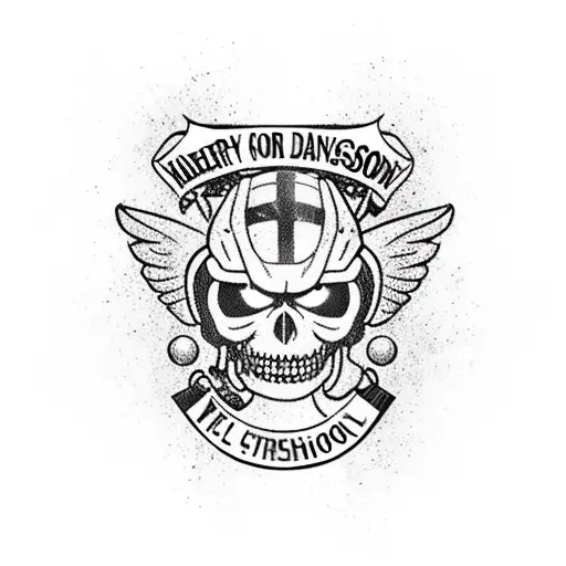 harley davidson Sportster with ape hangers tattoo design idea