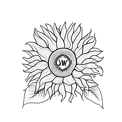 Sunflowers with the phrase "Choose to live" and the yellow September symbol tattoo design idea