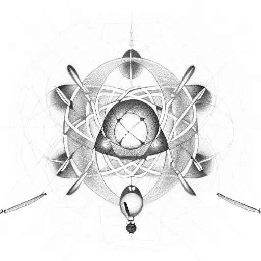 Illustrate each atom in the below in bohr model also make it suitable for tattoo  H for Hydrogen  Ac for Actinum K  tattoo design idea