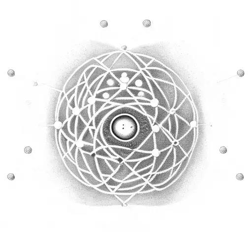 atomic number for the word Hacker . create each atoms bohr model and keep close to each other tattoo design idea