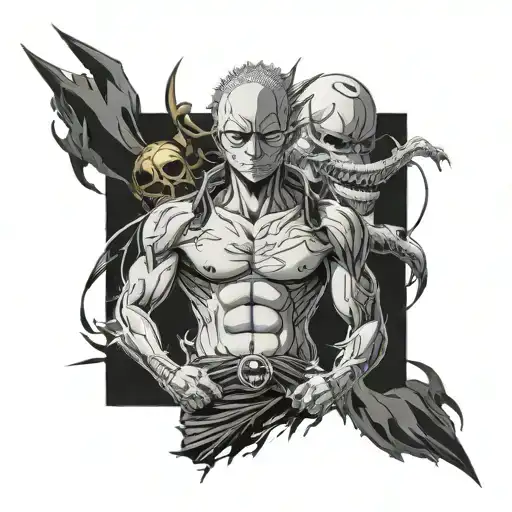 one piece , saitama , death note tattoo design idea