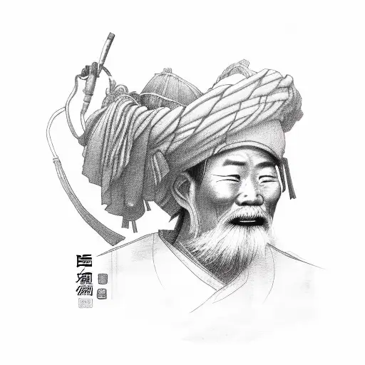 CHINESE FARMER tattoo design idea