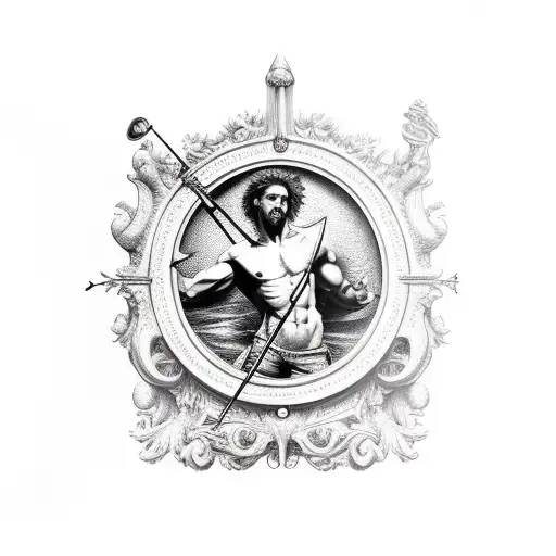 St. Sebastian forearm tattoo design idea
