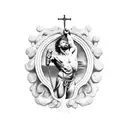 St. Sebastian forearm tattoo design idea