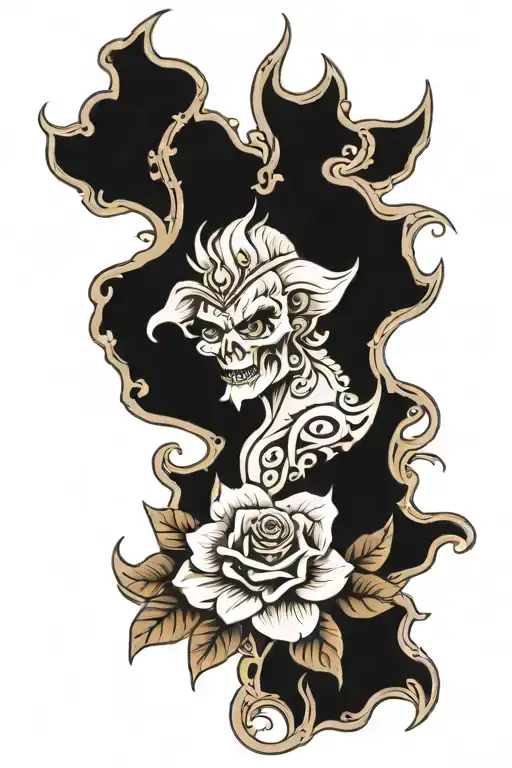 tooled leather tattoo design idea
