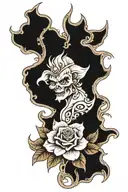 tooled leather tattoo design idea