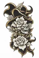 tooled leather tattoo design idea