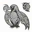 penguin tattoo design idea